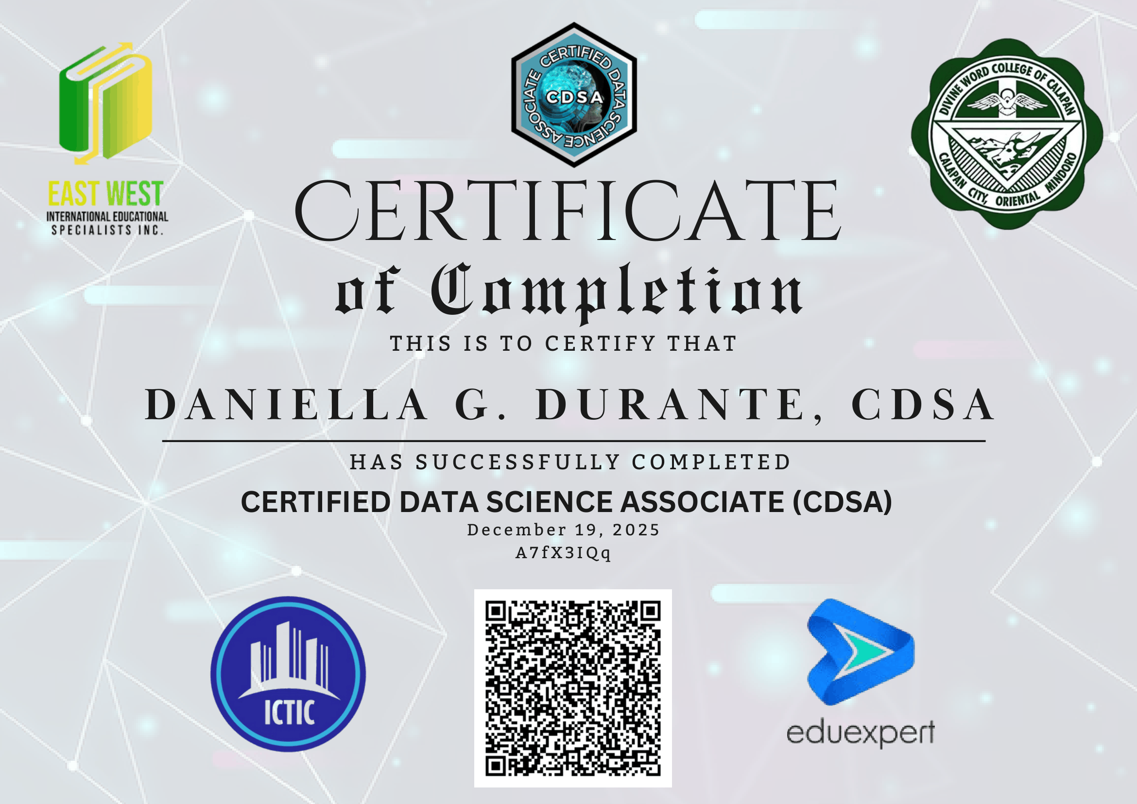Certification 1