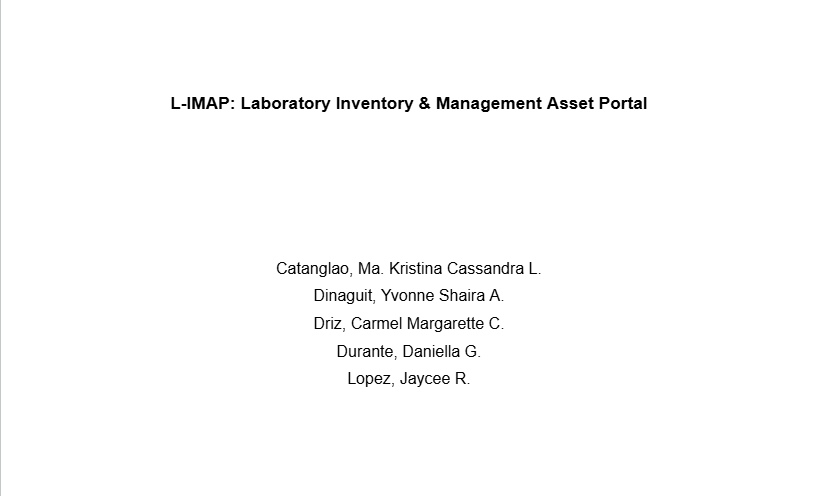 Screenshot of the L-IMAP interface
